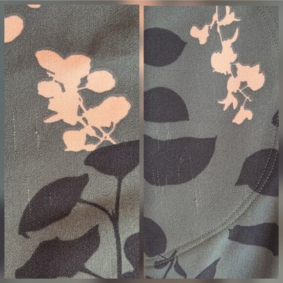 Boden Green Floral Long Sleeve Christobel  Shift Dress sz 14L - Picture 10 of 11